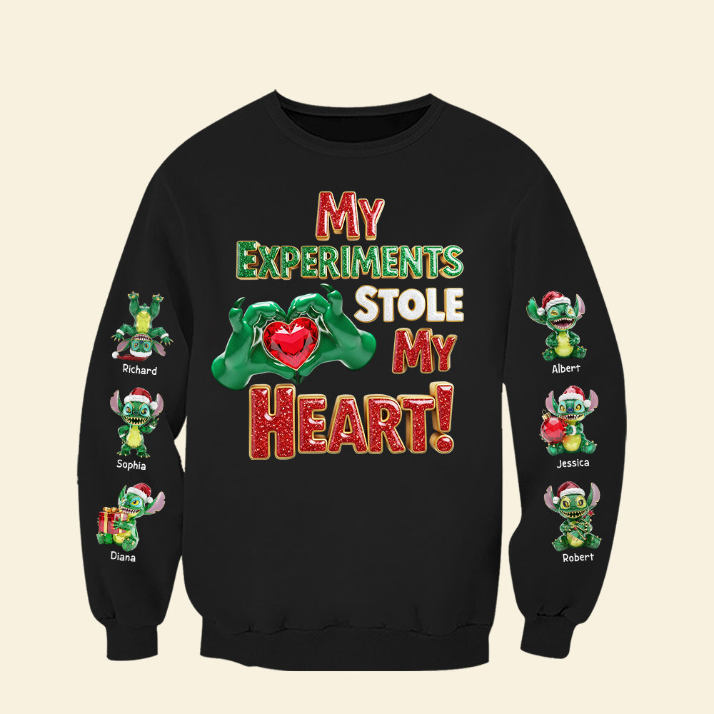 Adorable Grandkids Aliens  3D Sweatshirt - Personalized Christmas Gifts For Grandma 01ohqn260825
