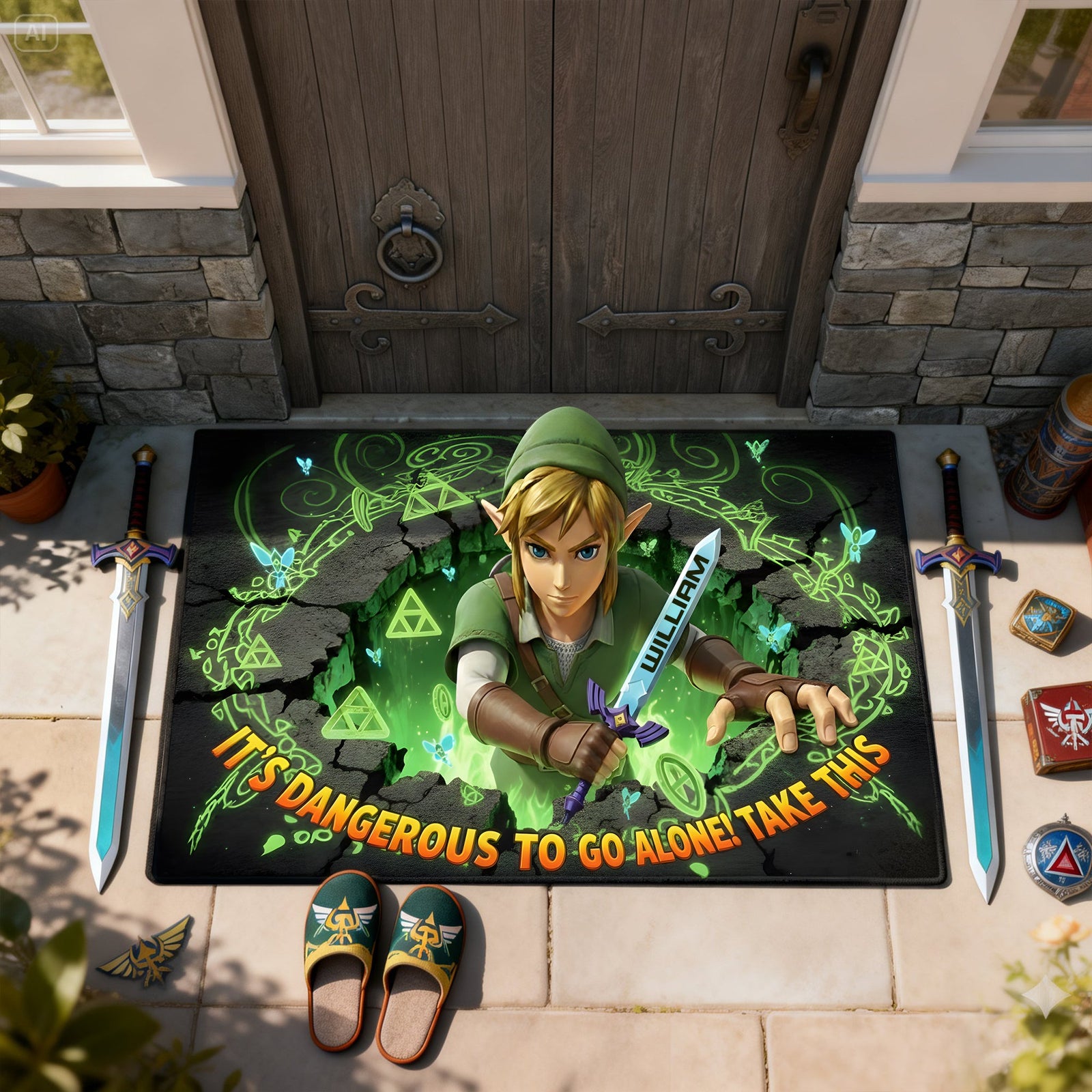 Fantasy Hero Doormat - Personalized Gifts For Gamers 04TGLU030226