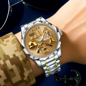 Military Men's Watch - Personalized Gifts For Veteran 02tglu030226