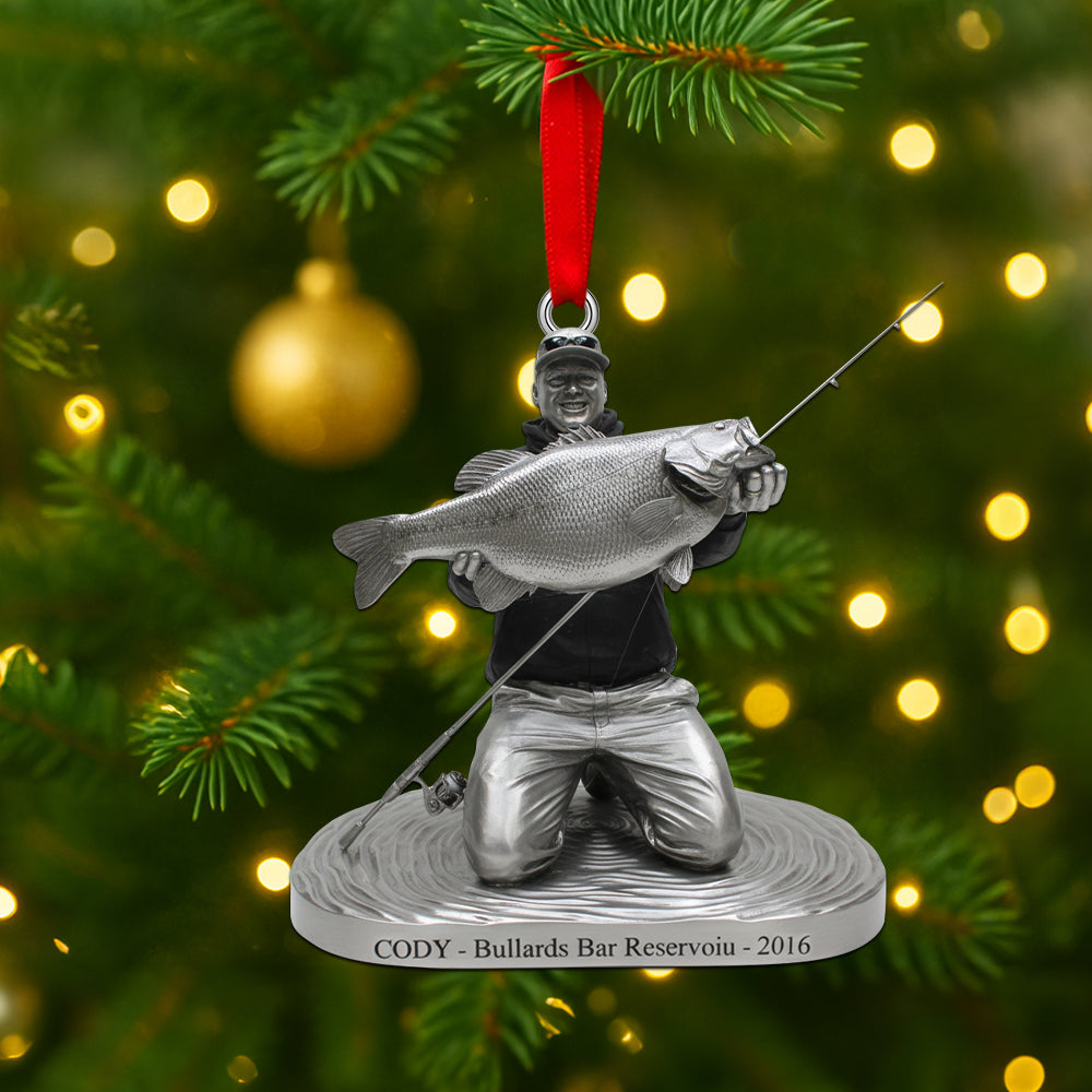 Fishing Trophy Moment Acrylic Ornament, Personalized Christmas Gifts For Fishing Lovers 02qhtn040925
