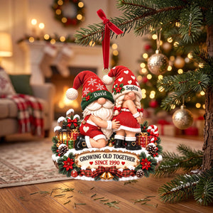 Cheeky Old Couple Ornament - Personalized Christmas Gift For Couples 02NATN260926