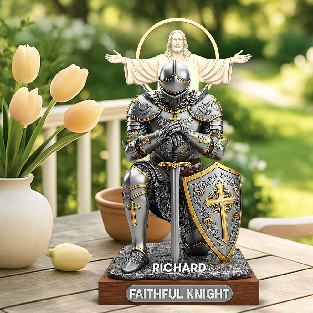 Christian Faithful Knight Acrylic Plaque – Personalized Christmas Gifts for Christian 04huqn290725