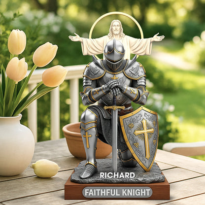 Christian Faithful Knight Acrylic Plaque – Personalized Christmas Gifts for Christian 04huqn290725