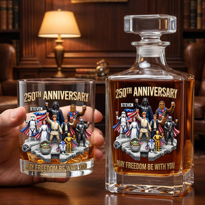 Warriors Celebrate America 250th Anniversary Decanter Set - Personalized Gifts For Patriots 04tydh250626