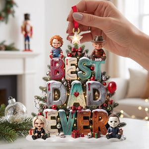 Best Mom/Dad Ever Horror Version Acrylic Ornament - Personalized Christmas Gifts For Horror Lovers 03patn190826