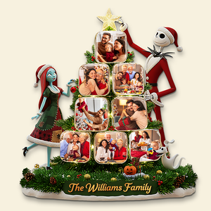 Festive Family Custom Photo Tree Fridge Magnet - Personalized Gift For Family 01PATA211125