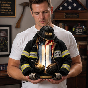 Firefighter Memorial Heaven Acrylic Light Box - Personalized Gifts For Memorial 07halu290726