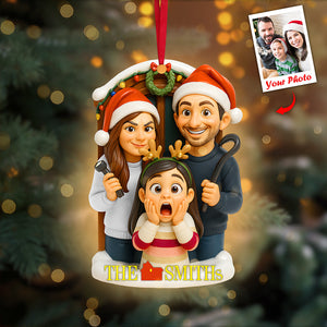 Cartoon Family Ornament - Custom Photo Gifts For Family 04nata200825