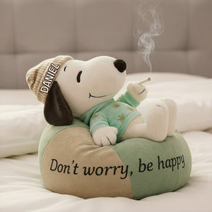 Be Happy Buddy Shaped Pillow - Personalized Gifts For Stoners 03TOLU071125
