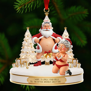 Couple Santa Funny Ornament Personalized Gifts 05OHDT301025