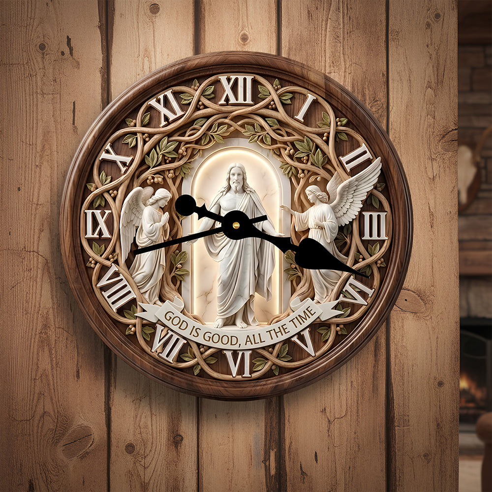 Faith-Inspired Wall Clock Personalized Gifts For Christian 04TODT231225
