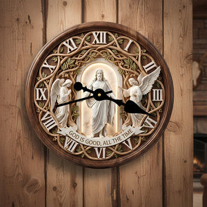 Faith-Inspired Wall Clock Personalized Gifts For Christian 04TODT231225