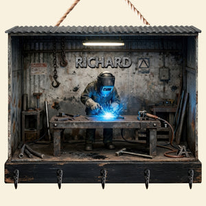 Welder Garage Acrylic Key Hanger – Personalized Gifts For Welder 02toqn191225