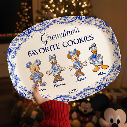 Grandma's Cookies Christmas Resin Plate Personalized Gifts For Grandma 01PGTA280825