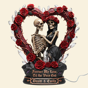 Skeleton Couple Acrylic Light Box - Personalized Gifts For Couples 01hutn121225