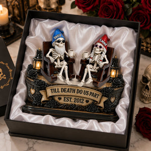 Couple Gnome Skeleton Acrylic Plaque - Personalized Gifts For Couple 05ohlu180826