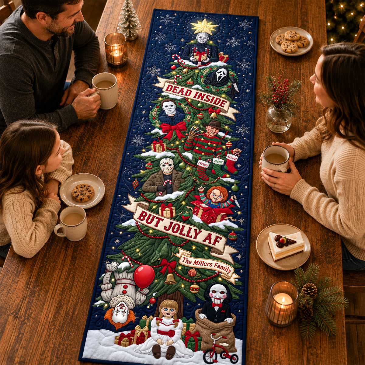 Merry Frightmas Quilted Table Runner- Personalized Gifts 06PADH140826