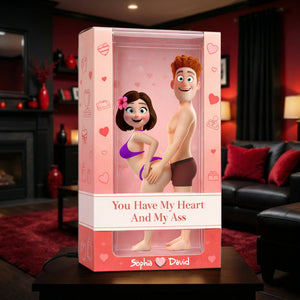 Cheeky Couple Acrylic Plaque - Personalized Gifts For Couple Valentine Plaque 07OHLU230126