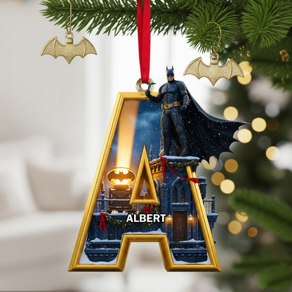 Shadow Wing Initials Christmas Ornament - Personalized Gifts For Fans 03OHLU050925