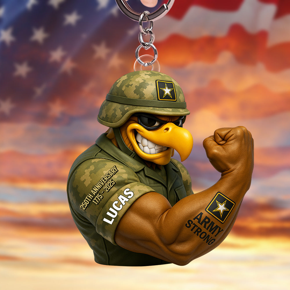 Anniversary Keychain - Personalized Gifts For Veteran 022natn040725 AM