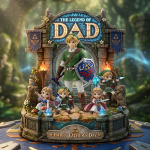 Legendary Dad and Little Heroes Acrylic Plaque - Personalized Father's Day Gifts 02TYTA300426
