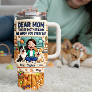 Dog Mom Tumbler - Personalized Gifts For Mother's Day 01nata140326-Homacus