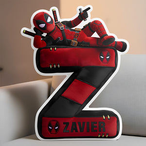 Chaotic Red Antihero Alphabet Letter Pillow  - Personalized Gifts For Kids 03NADT101225