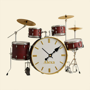 Drum Set Wall Clock Personalized Gifts For Music Lovers 05KIDT251225