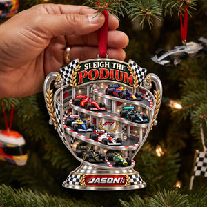 Sleigh The Podium Ornament - Personalized Christmas Gifts 01halu300926