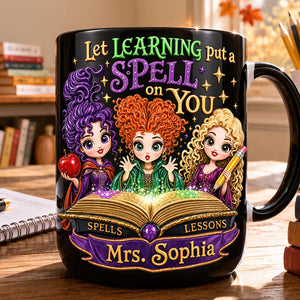 Spooky Witch Spell Accent Mug - Personalized Halloween Gifts 04hudt270826