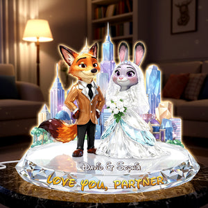 Love You Partner Acrylic Light Box - Personalized Gifts For Couple 02pglu021225