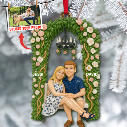 Love Story Custom Photo Ornament - Personalized Christmas Gifts For Couples 04OHLU290825