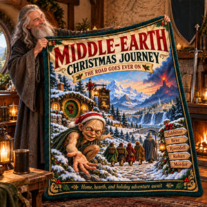 Epic Fantasy Quest Christmas Blanket - Personalized Gifts 07TTLU191026