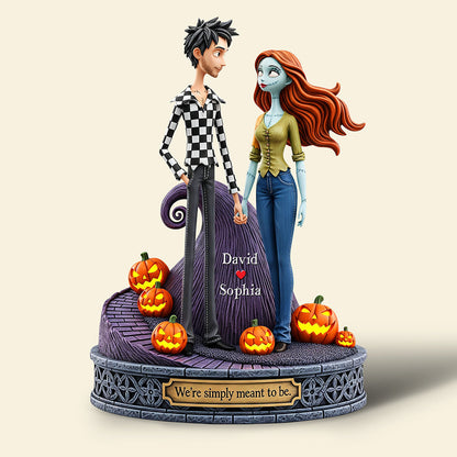 Spooky Couple Acrylic Plaque - Custom Photo Halloween Gifts For Couple 04naqn180825