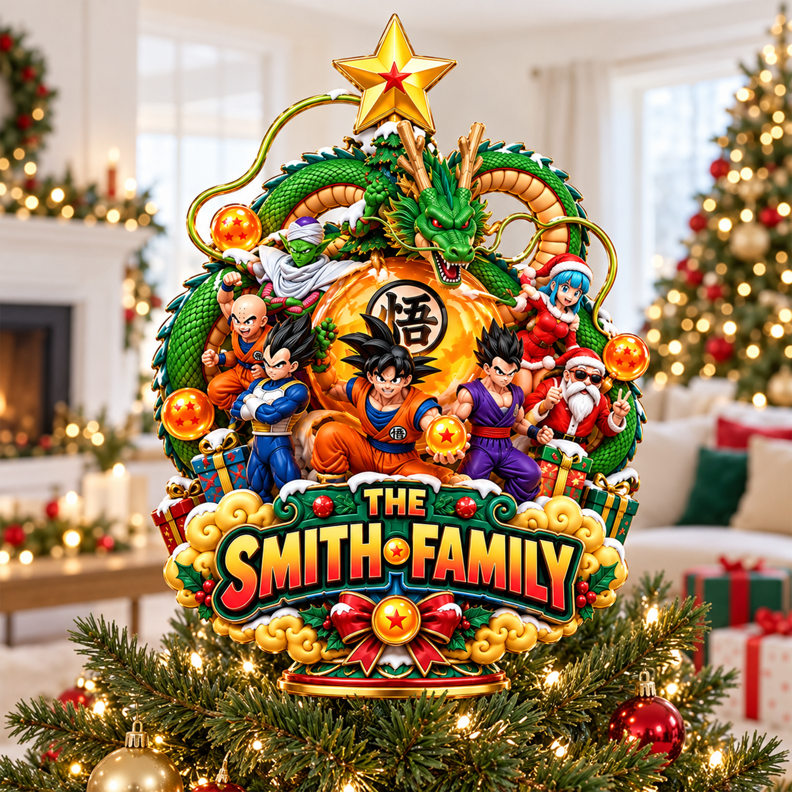 Legendary Family Christmas Tree Topper - Personalized Gifts For Family 09toqn191026