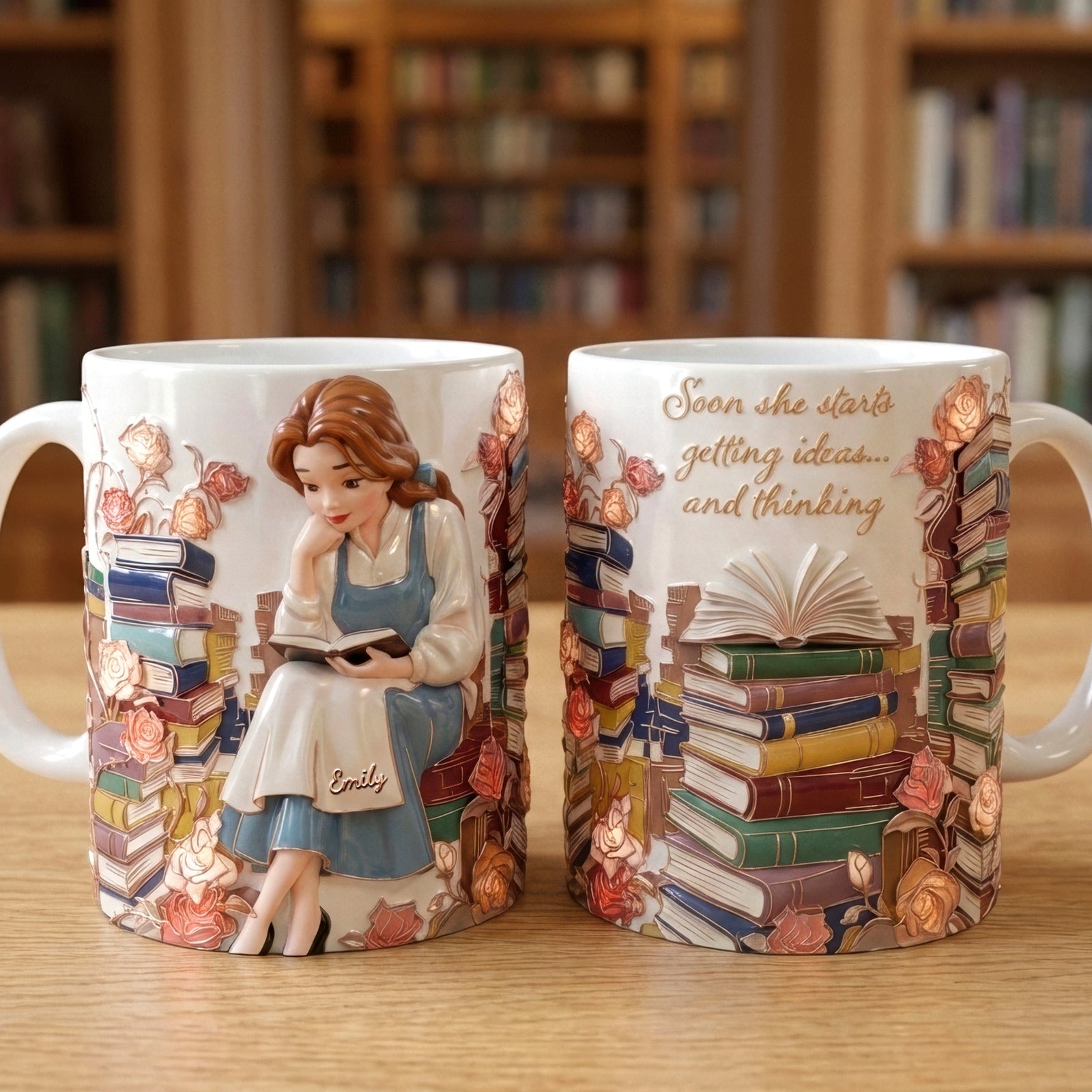 Dreamy Reading Girl Coffee Mug - Personalized Gifts For Book Lovers 03qhqn251225