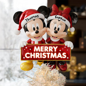 Couple Acrylic Christmas Tree Topper - Personalized Gifts For Couple 08pgdt151125