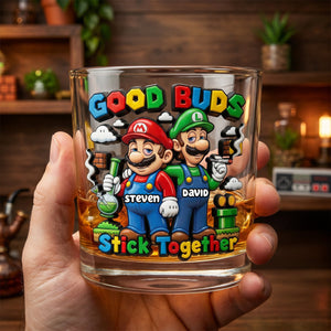 Stoned Friends 11oz Round Glass - Personalized Gifts For Friends 03todh080626-Homacus