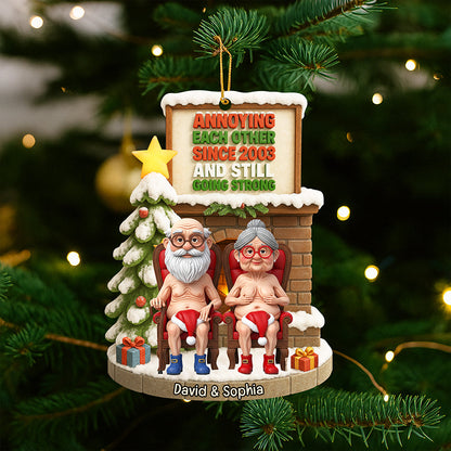 Naughty Old Couple Christmas Ornament - Personalized Gifts For Couple 01ohqn030925
