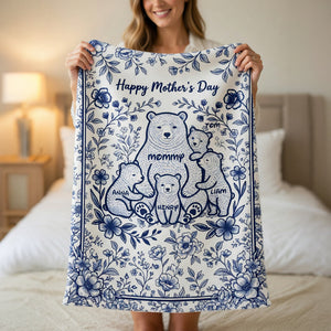 Heartfelt Mama Bear Blanket - Personalized Gifts For Moms 04PADT160426