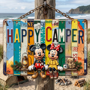 Happy Camper Metal Sign - Personalized Gifts For Couples 04nalu220626