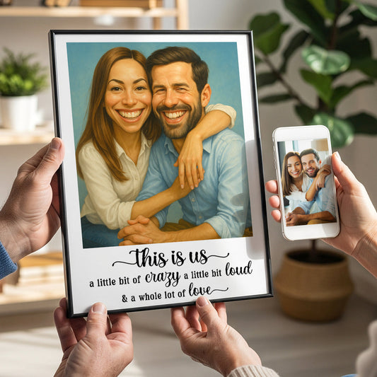 Custom Photo Gifts For Couple Caricature Canvas Print 04pgtn310725 - Poster & Canvas - GoDuckee