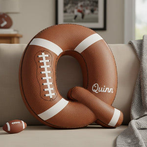 Touchdown Initial Letter Shaped Pillow  - Personalized Gifts For Kids 02HYLU121125