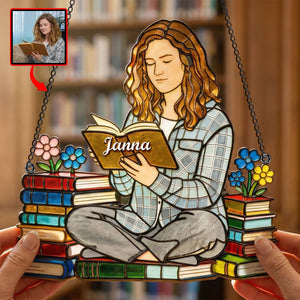 Book Lover Suncatcher - Custom Photo Gifts For Book Lovers 01nadh030426