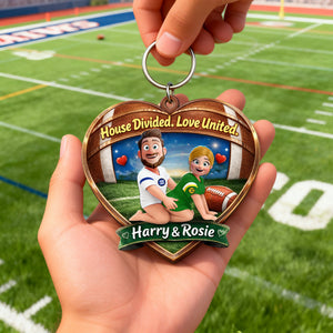Flirty Game Day Couple Keychain - Personalized Gift For Sporty Couples 01HULU130126