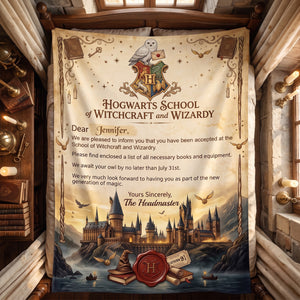 Enchanted Academy Blanket - Personalized Gift For Fantasy Lovers 04NAQN100826