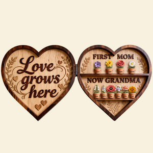 Love Grows Here Acrylic Plaque - Personalized Gifts For Mother's Day 02kidt070226