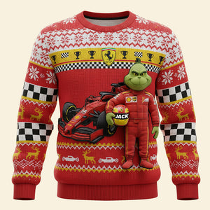 Green Monster Ugly Sweater - Personalized Gifts For Car Lovers Ugly Sweater 01pata031125