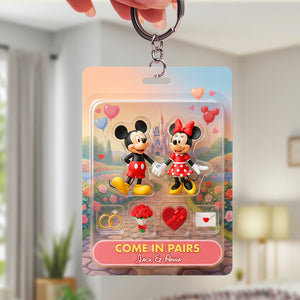 Lovely Couple Acrylic Keychain - Personalized Gifts For Couple 03QHTN070126