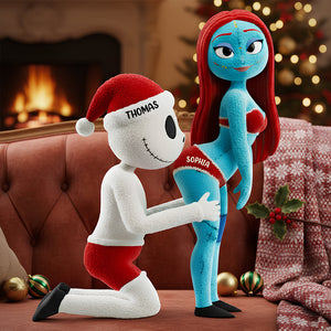 Naughty Skeleton Couple Custom Shaped Pillow - Personalized Gifts For Couples 02OHDT081125